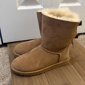 UGG Tan Winter Boots with Cream Fur